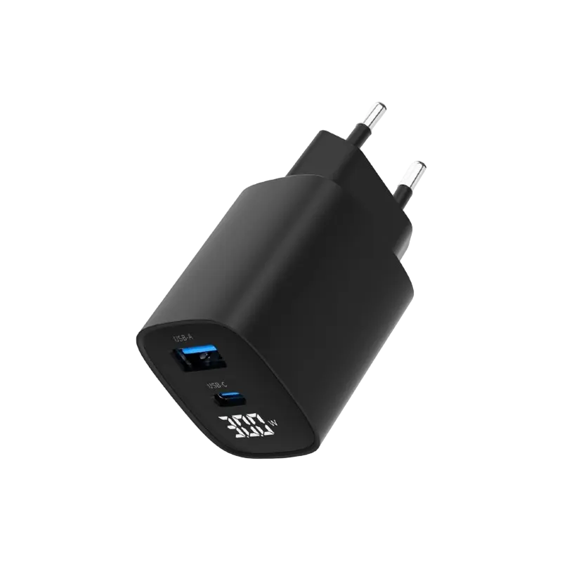 Încărcător Gembird TA-UC-PDQC30LCD-BK-01 Negru