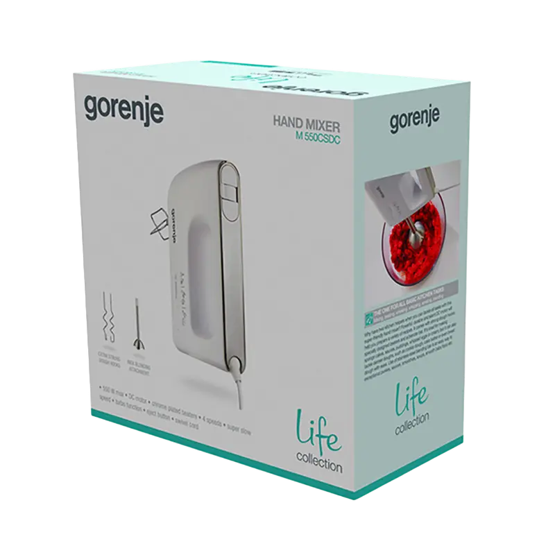 Миксер ручной Gorenje M550CSDC Белый