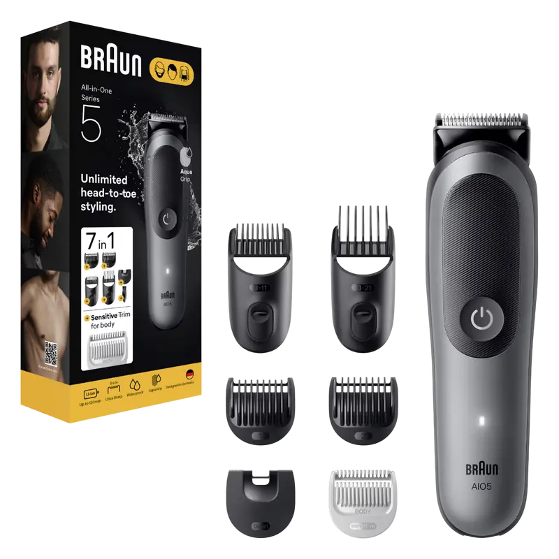 Мужской Триммер Braun All-in-One Series 5 Серый