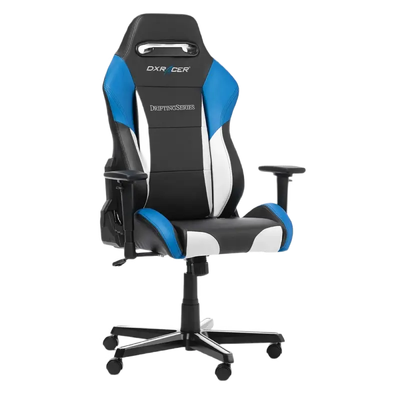 Scaun Gaming DXRacer Drifting GC-D61-NWB PU Piele Negru/Alb/Albastru