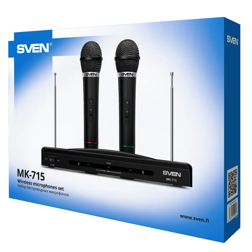 Караоке микрофон SVEN MK-715 Беспроводной Черный