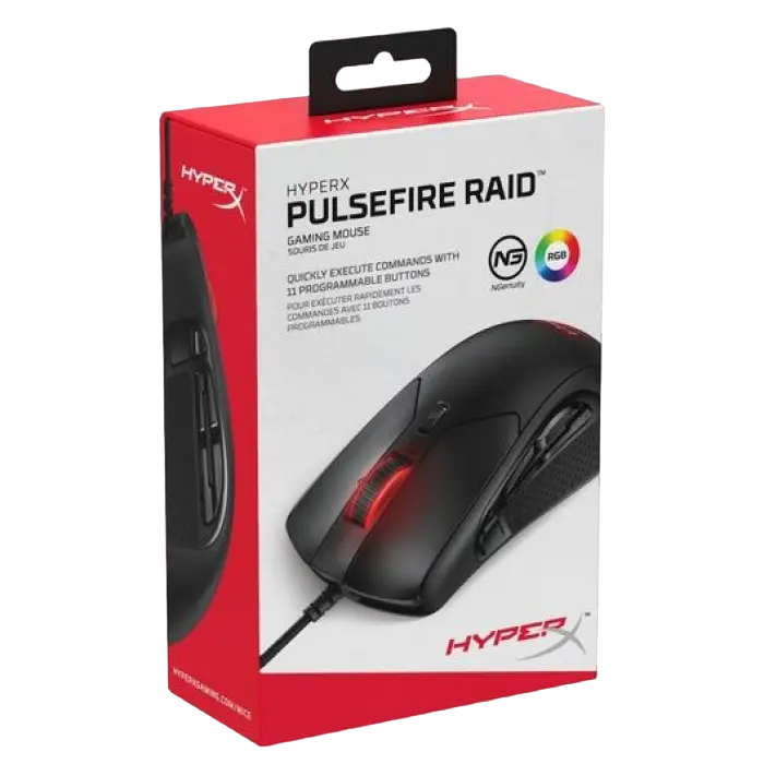 Игровая мышь HyperX Pulsefire Raid Проводное Чёрный