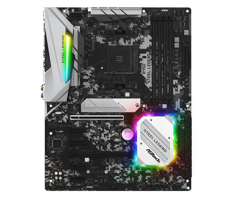 Материнская плата ASRock B450 STEEL LEGEND AM4 ATX