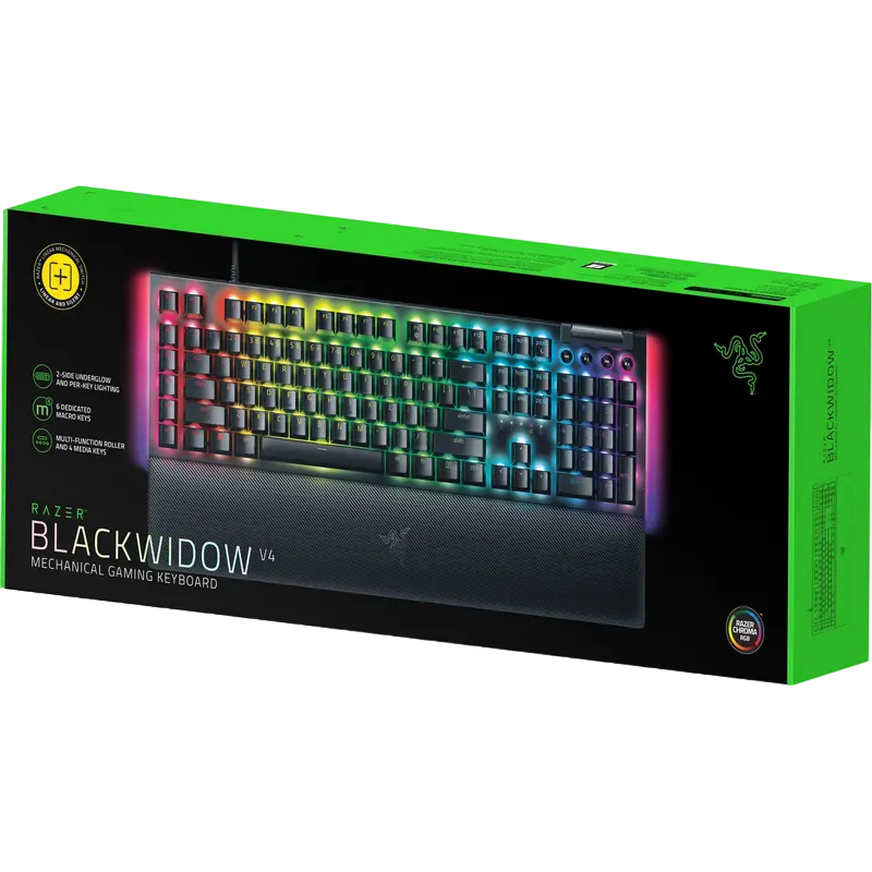 Клавиатура Razer BlackWidow V4 Механический Черный