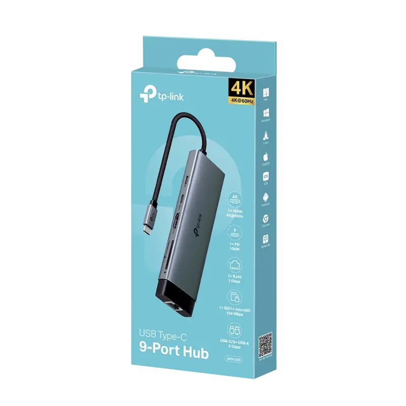 USB-концентратор TP-LINK UH9120C Серебристый