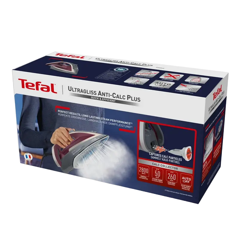 Утюг Tefal Ultragliss Plus Серый Бордовый