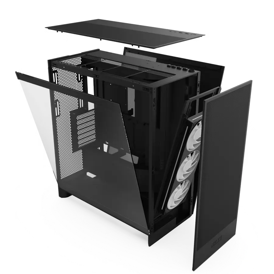 Carcasă PC NZXT H7 Flow RGB Midi-Tower Negru