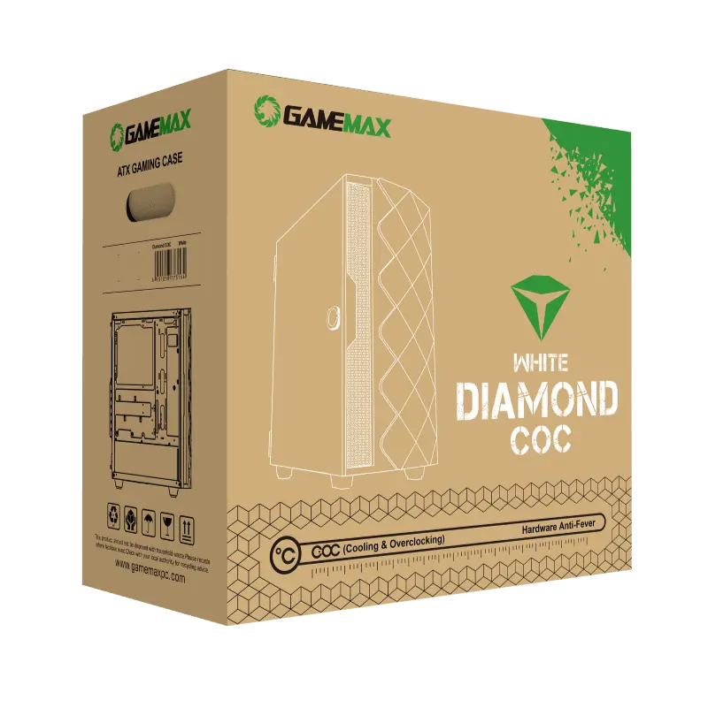 Компьютерный корпус Gamemax DIAMOND COC Midi-Tower Белый
