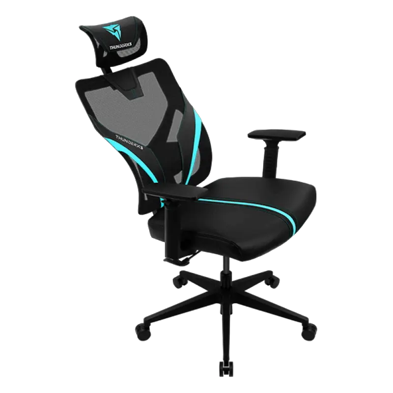 Игровое кресло ThunderX3 Yama1 Искусственная кожа Чёрный/Голубой