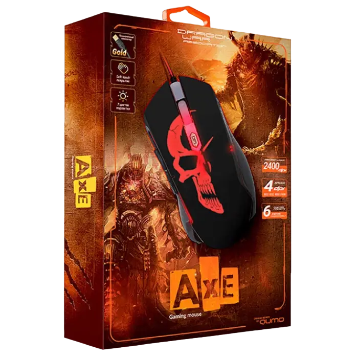 Игровая мышь QUMO Axe Проводное Чёрный