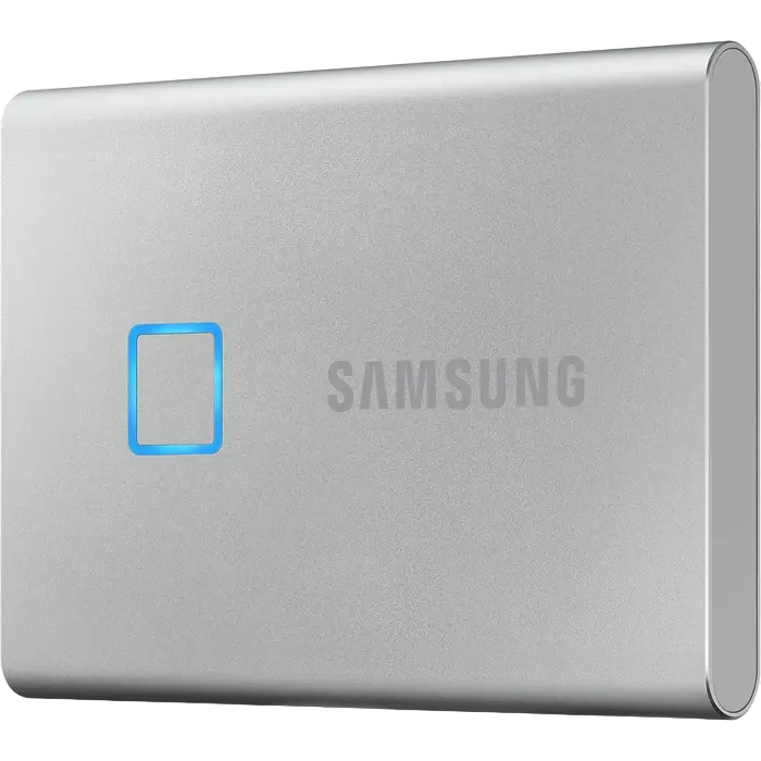 Внешний портативный SSD накопитель Samsung T7 Touch 500 ГБ Серебристый
