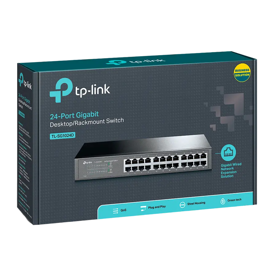 Сетевой коммутатор TP-LINK TL-SG1024D Черный