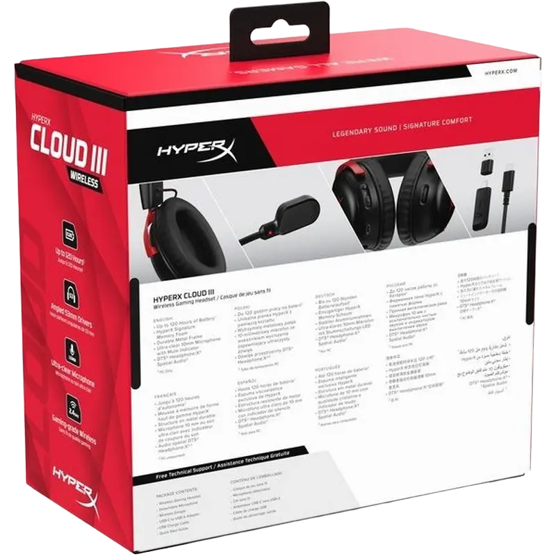 Căști HyperX Cloud III Negru | Roșu