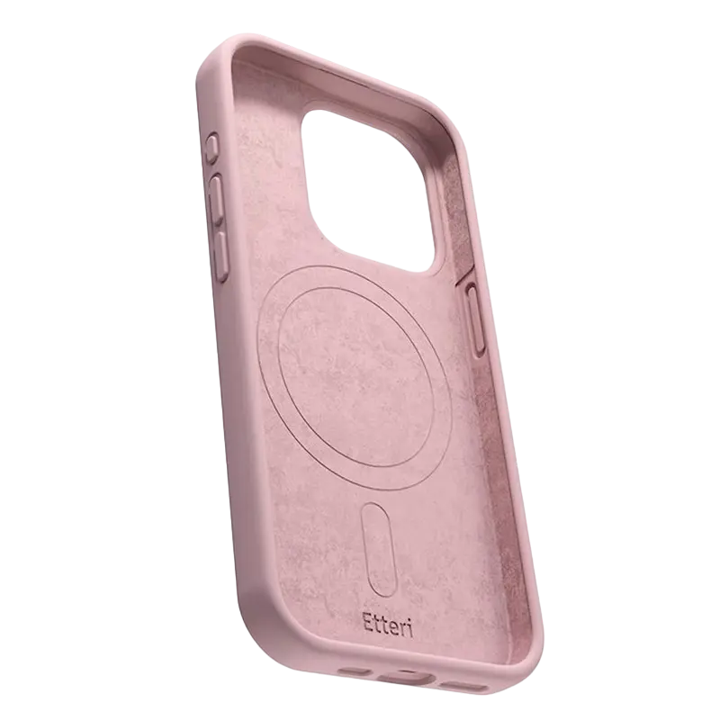Husă Etteri Apple iPhone 16 Pro Max Silicone Mag case Silicone Case with MagSafe Roz deschis