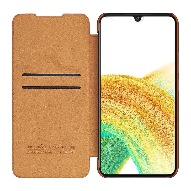 Чехол книжка Nillkin Samsung Galaxy A34 Qin LC Qin LC Коричневый