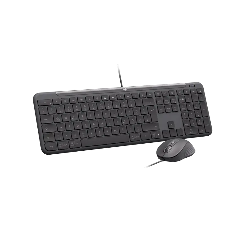 Set Tastatură + Mouse Logitech Signature Slim MK620 Membrană Negru