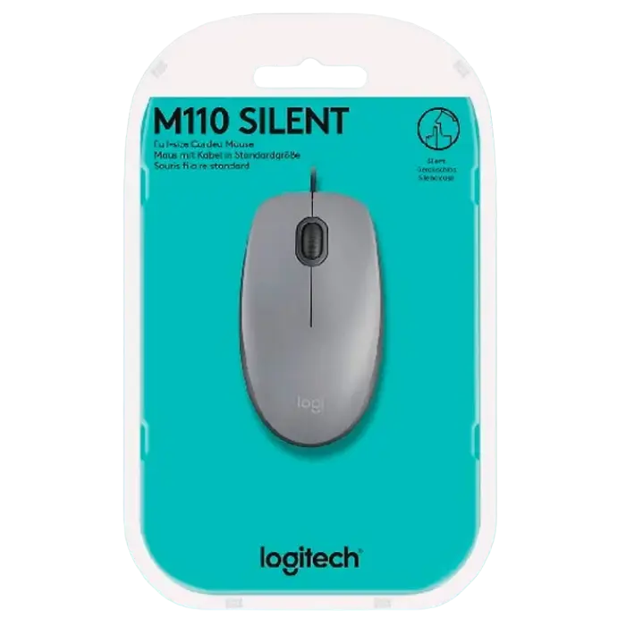 Мышь Logitech M110 Проводное Серый