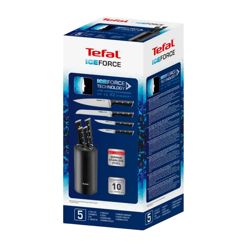 Набор ножей Tefal K2325S75 Ice Force Черный
