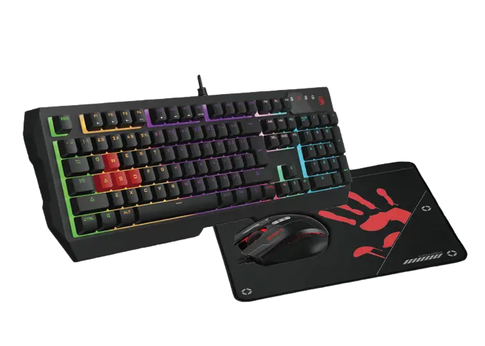 Клавиатура, мышь и коврик для мыши Bloody B1700 Мембрана Черный