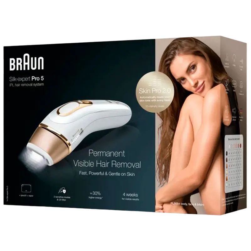 Fotoepilator Braun Silk-expert Pro 5 PL5054 Alb | Auriu