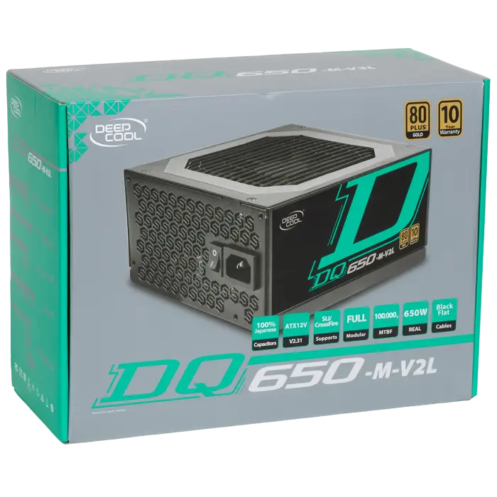 Tip Блок питания для компьютеров Deepcool DQ650-M-V2L ATX Черный
