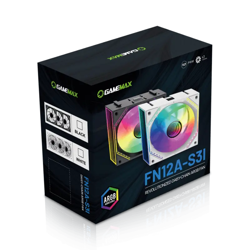 Вентилятор для ПК Gamemax FN12A-S3I 120 мм Черный