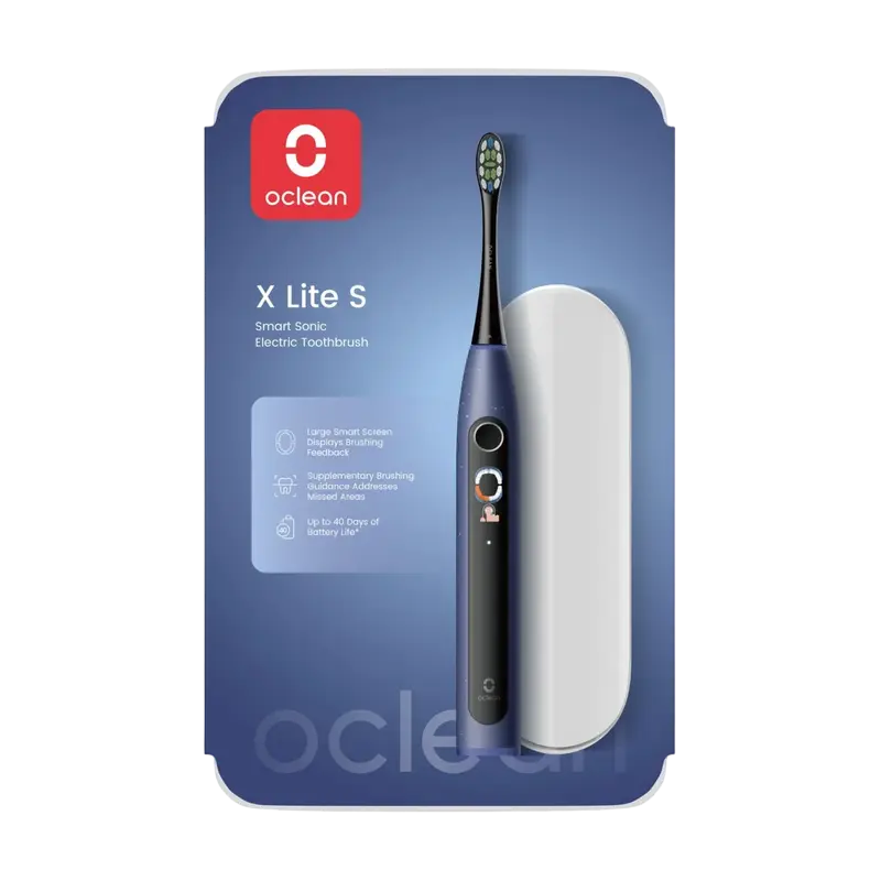 Электрическая зубная щетка Для взрослых Oclean X Lite Set Темно-синий