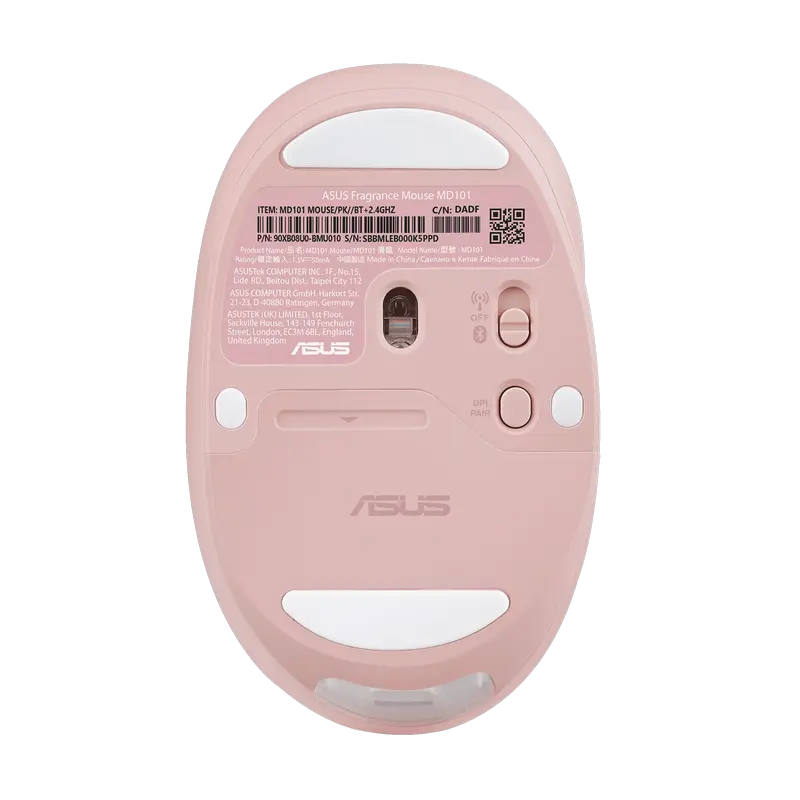Mouse Wireless ASUS Fragrance MD101 Fără fir Roz