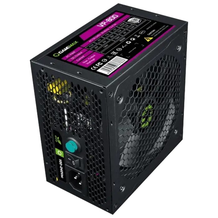 Tip Блок питания для компьютеров Gamemax VP-800 ATX Черный