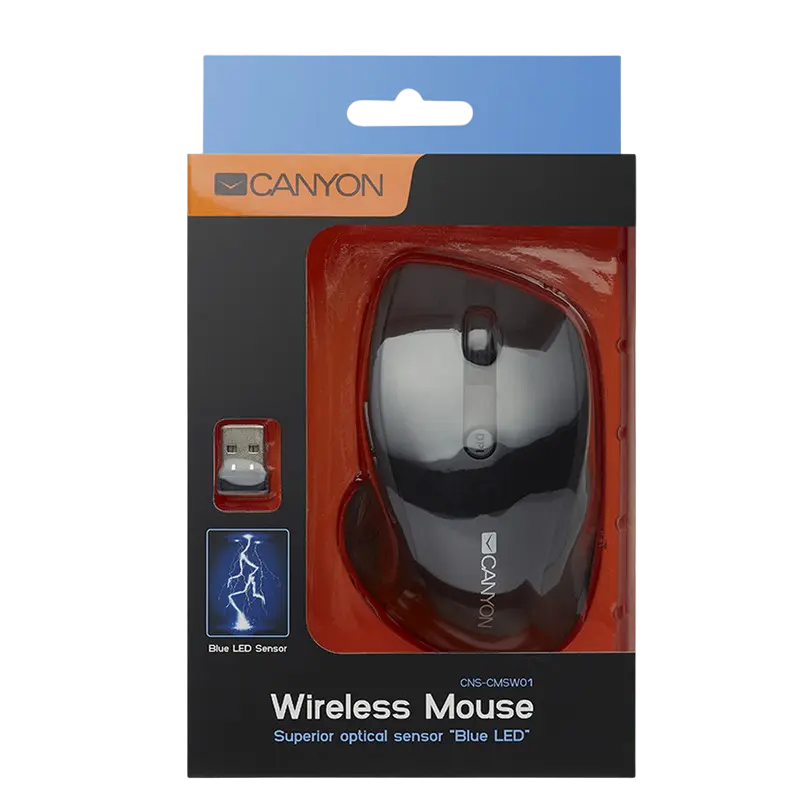 Беcпроводная мышь Canyon MW-01 Беспроводное Синий