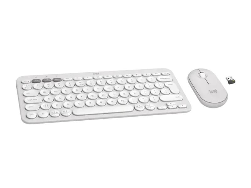 Клавиатура и мышь Logitech Pebble 2 Combo Мембрана Белый