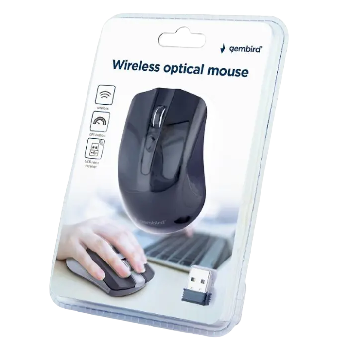 Беcпроводная мышь Gembird MUSW-4B-05 Беспроводное Чёрный
