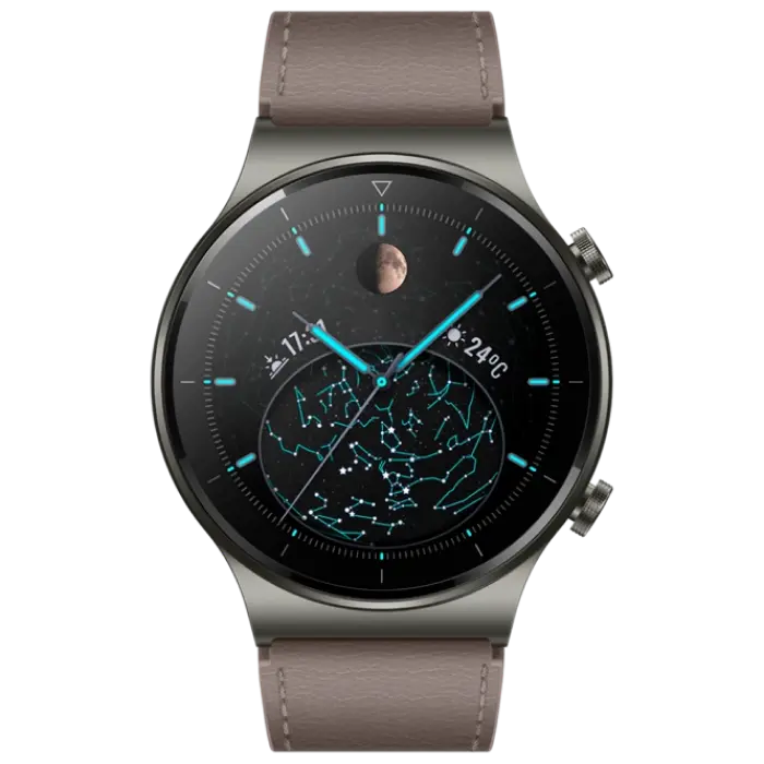 Спортивные/Тренировочные часы Huawei Watch GT2 Pro Каркас Titanium с кожаным ремешком