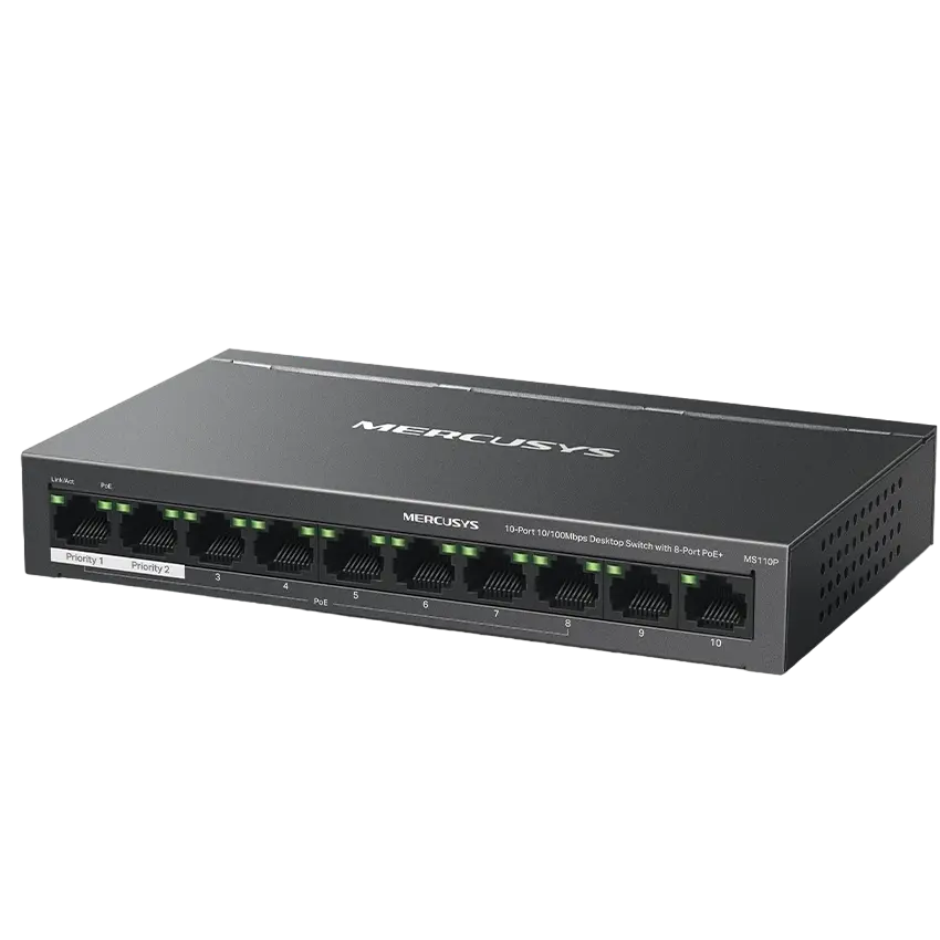 PoE коммутатор MERCUSYS MS110P Черный