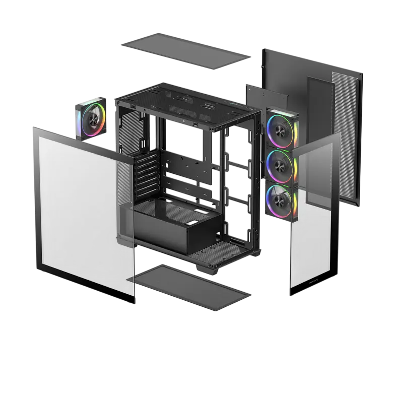 Carcasă PC Deepcool CG580 4F V2 Midi-Tower Negru