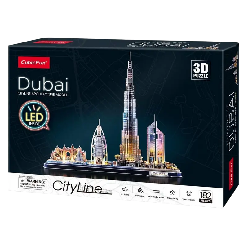 Puzzle 3D CubicFun Dubai Multicolor