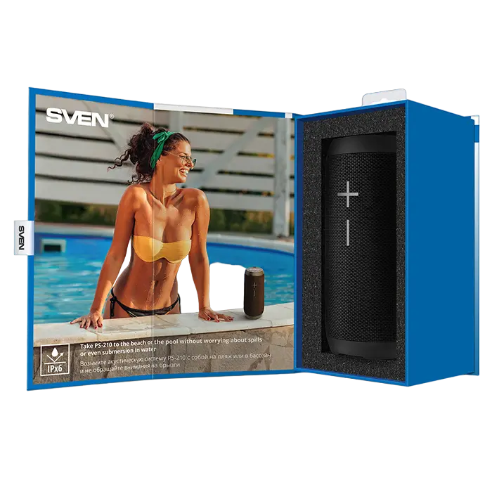 Портативная колонка SVEN PS-210 Чёрный