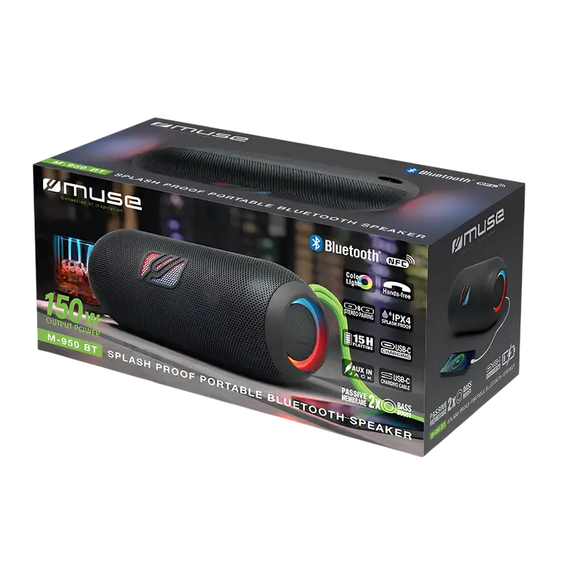 Портативная колонка MUSE M-950 BT Чёрный