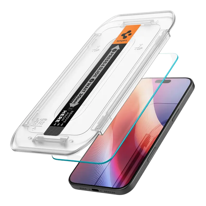 Защитное стекло Spigen Apple iPhone 16 Tempered Glass Slim Glas.TR Slim Прозрачный