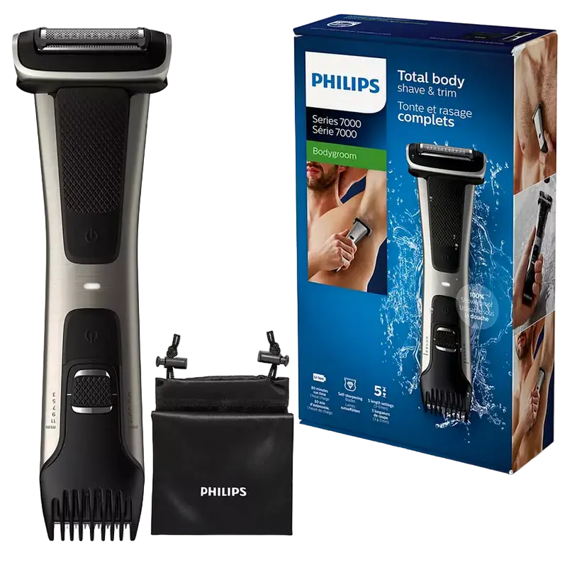 Мужской Триммер Philips Bodygroom Series 7000 Чёрный