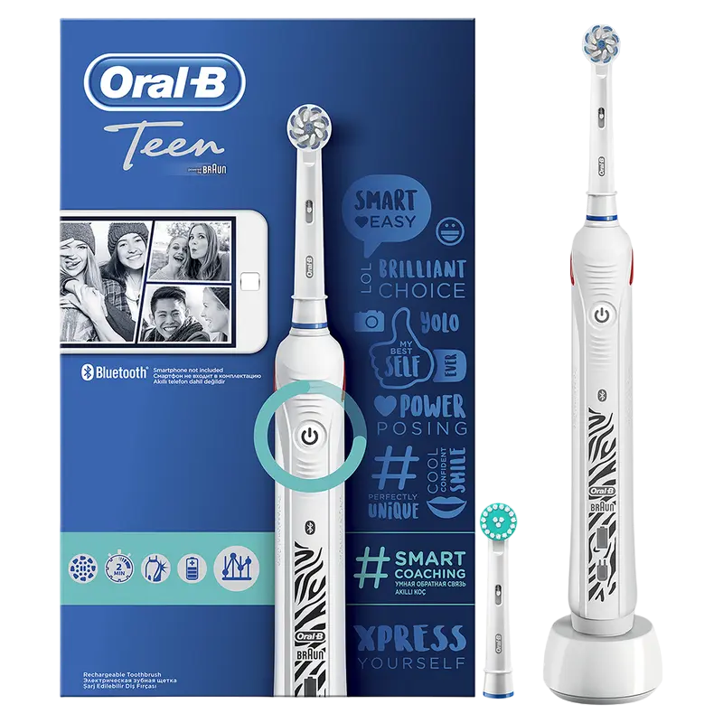 Электрическая зубная щетка Для детей Oral-B Oral-B Teen D601.523.3 Белый