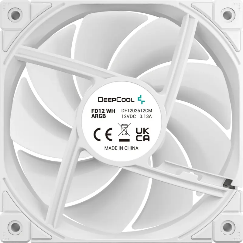 Вентилятор для ПК Deepcool FD12 ARGB 120 мм Белый