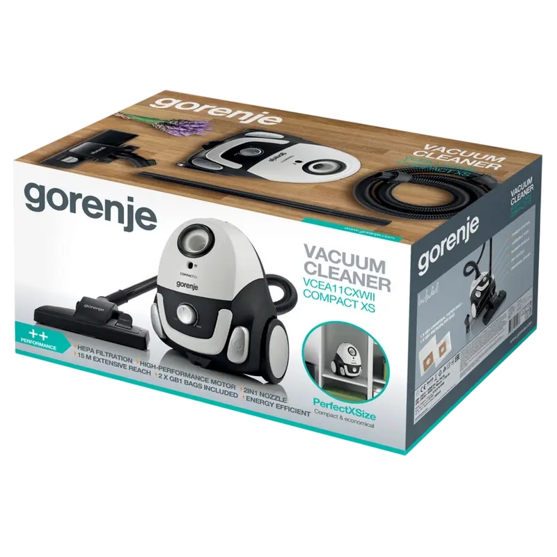 Пылесос Gorenje VCEA11CXWII, Белый