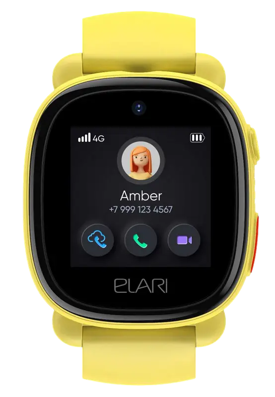 Ceas pentru copii Elari KidPhone 4G Lite Galben