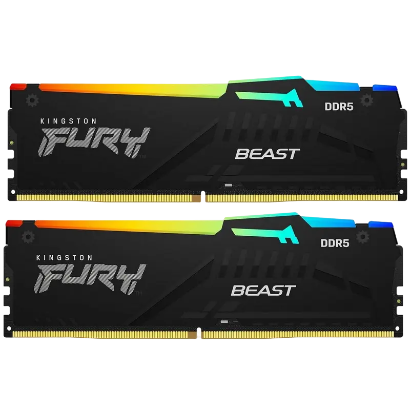 Оперативная память Kingston FURY Beast RGB FURY Renegade 64 ГБ Чёрный
