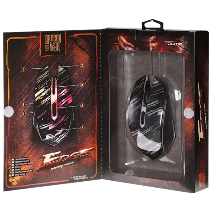 Игровая мышь QUMO Edge Беспроводное Чёрный