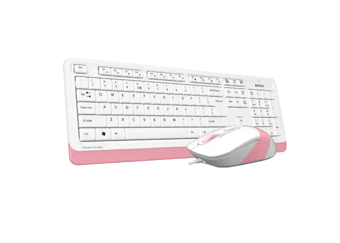 Set Tastatură + Mouse A4Tech F1010 Membrană Alb