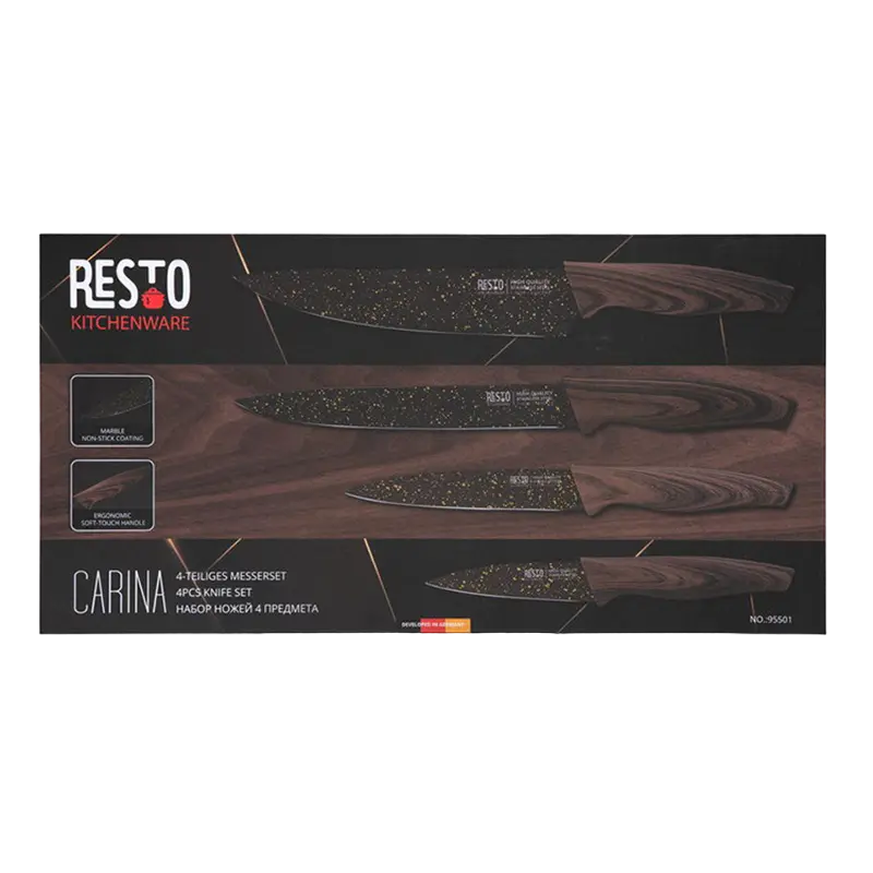Set de Cuțite RESTO 95501 CARINA Maro