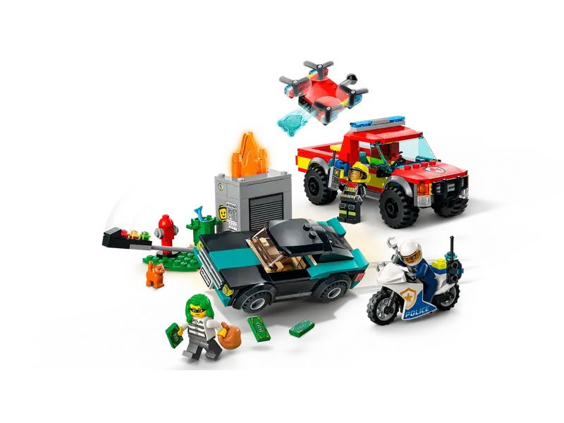 Конструктор LEGO Fire Rescue & Police Chase Разноцветный