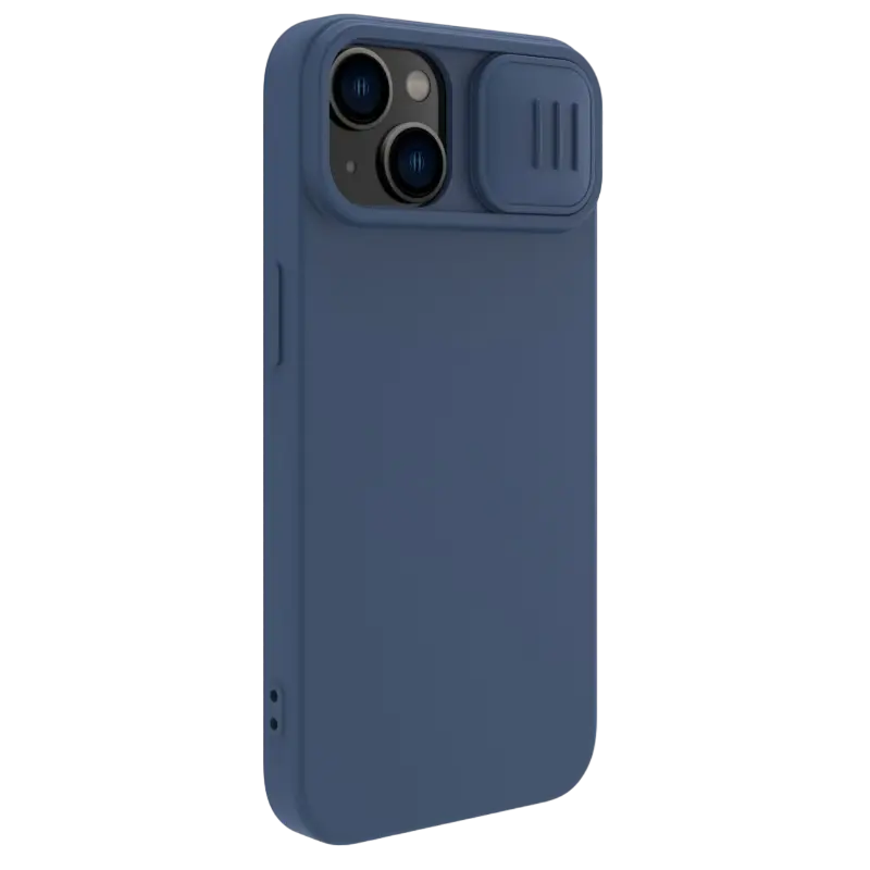 Husă Nillkin Apple iPhone 15 CamShield Silky Silicone CamShield Silky Albastru Marin
